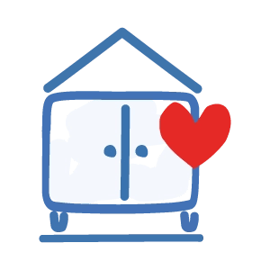 Illustrated icon of a cart